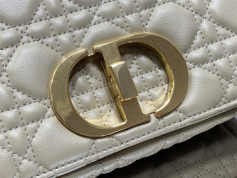 DIOR SMALL DIOR CARO BAG GOLD STONE SUPPLE CANNAGE CALFSKIN – DOB118
