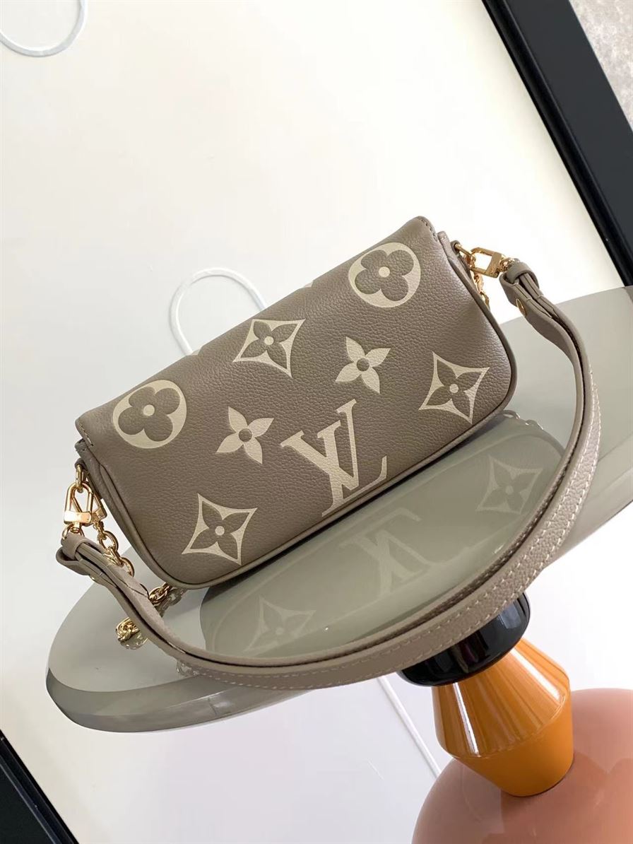 LOUIS VUITTON WALLET ON CHAIN IVY BICOLOR MONOGRAM EMPREINTE LEATHER – LW038