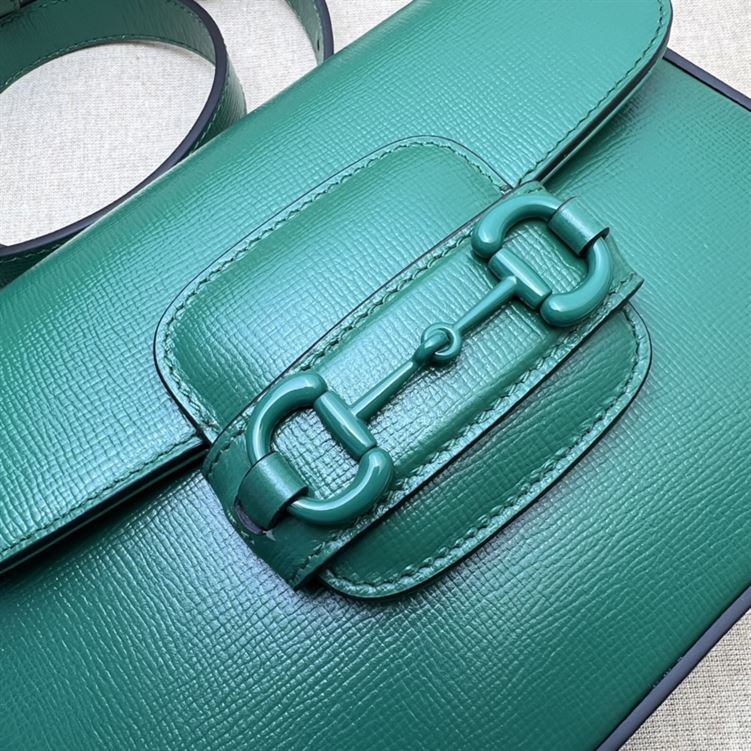 GUCCI HORSEBIT 1955 SMALL SHOULDER BAG GREEN LEATHER – GB25