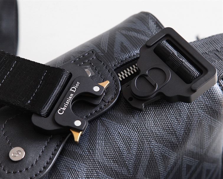 DIOR LINGOT 22 BAG BLACK CD DIAMOND CANVAS – DIO015