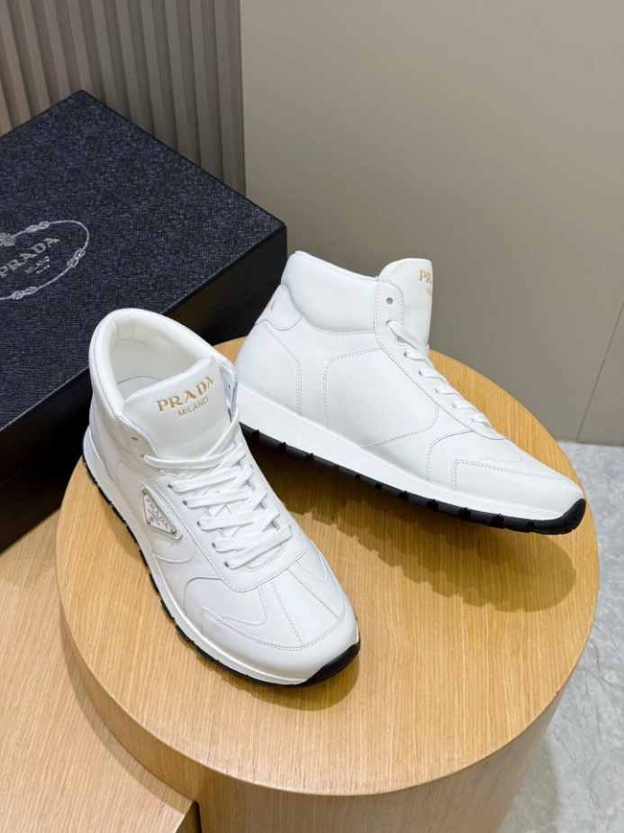 PRADA BRUSHED LEATHER SNEAKERS – PRS073