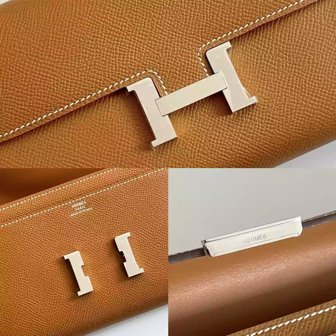 Hermes Constance To Go Wallet in Gold Epsom Calfskin – HW181