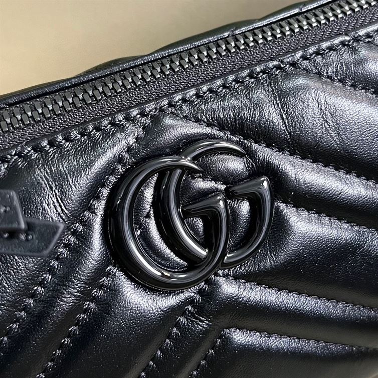 GUCCI MARMONT SHOULDER BAG IN BLACK LEATHER – GB16