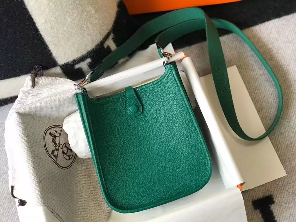 Hermes Evelyne III TPM Bag In Vert Vertigo Clemence Leather – HW056