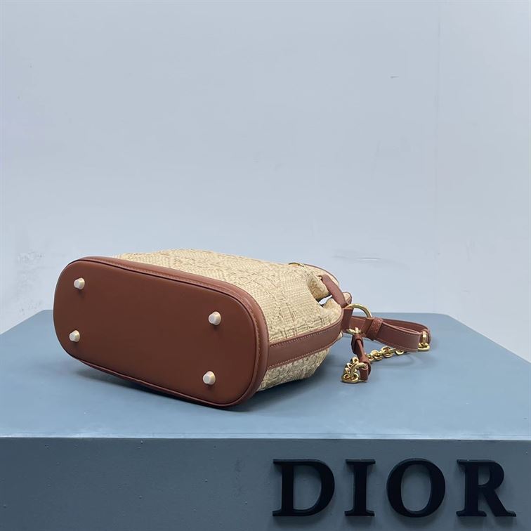 DIOR MEDIUM C EST DIOR BAG NATURAL CANNAGE RAFFIA – DOB044