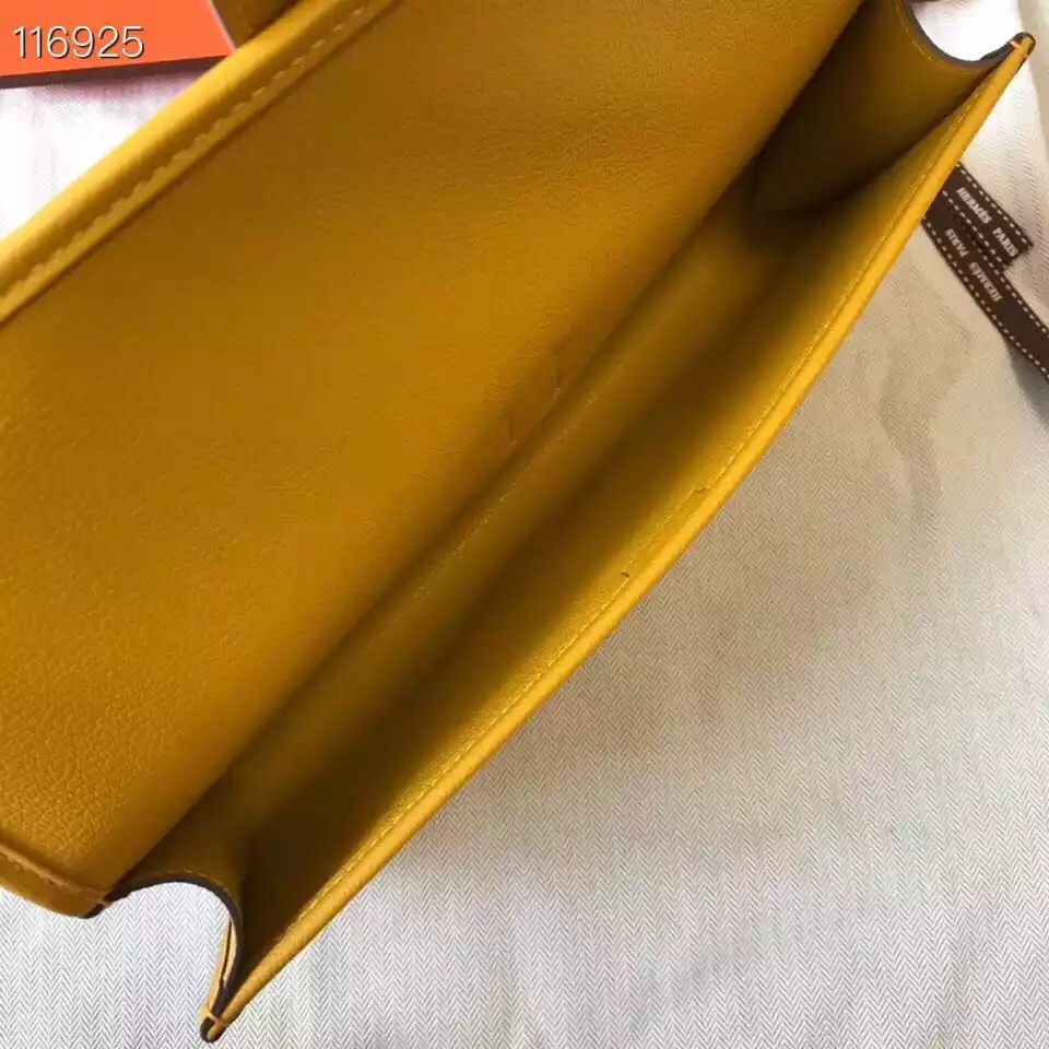 Hermes Jige Elan 29 Clutch In Yellow Epsom Leather – HW101