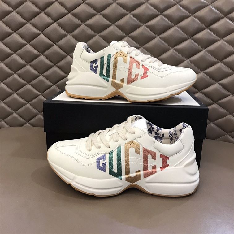 GUCCI IVORY RHYTON RAINBOW GLITTER SNEAKERS – GCC013
