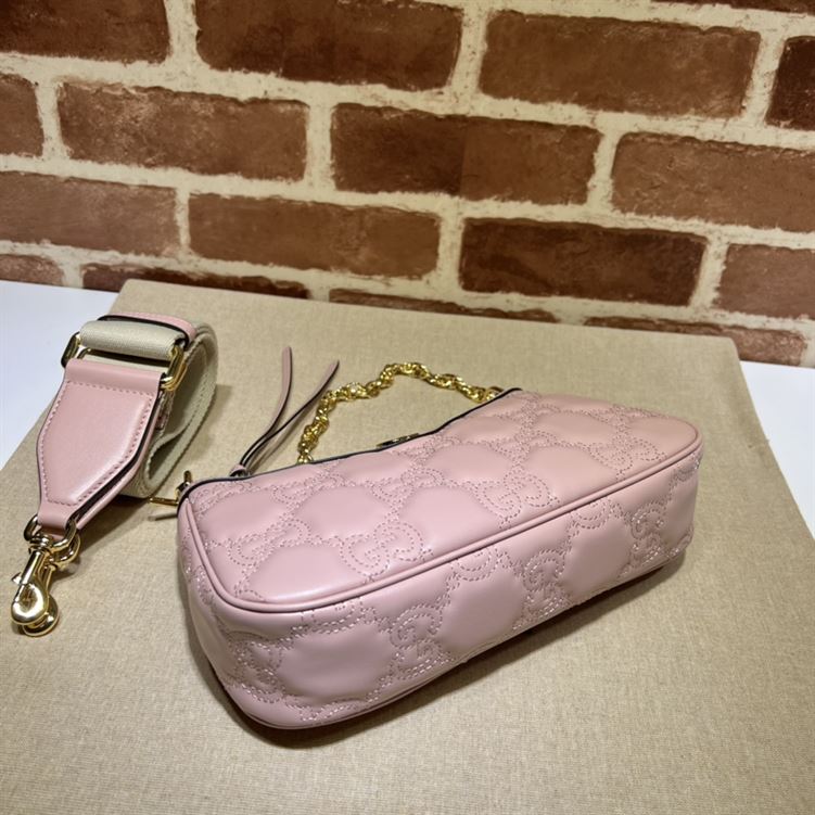 GUCCI GG MATELASSE HANDBAG WITH PINK LEATHER – GB88