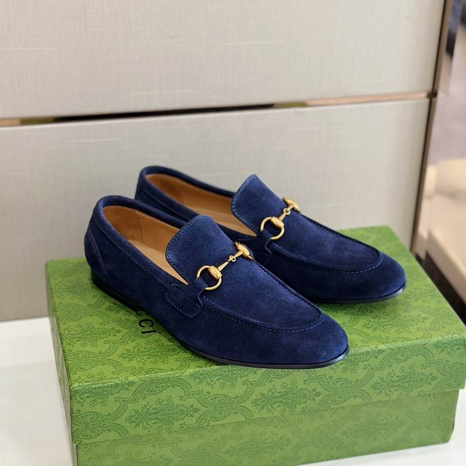 Gucci Horsebit Blue Suede Loafer – GL085