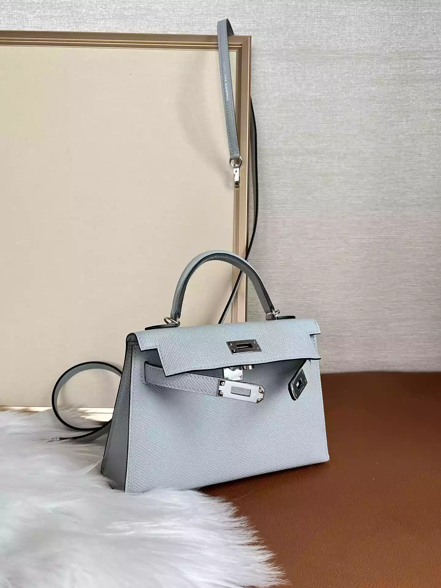 Hermès Bleu Glacier Epsom Mini Kelly 20 II Palladium Hardware – HW191