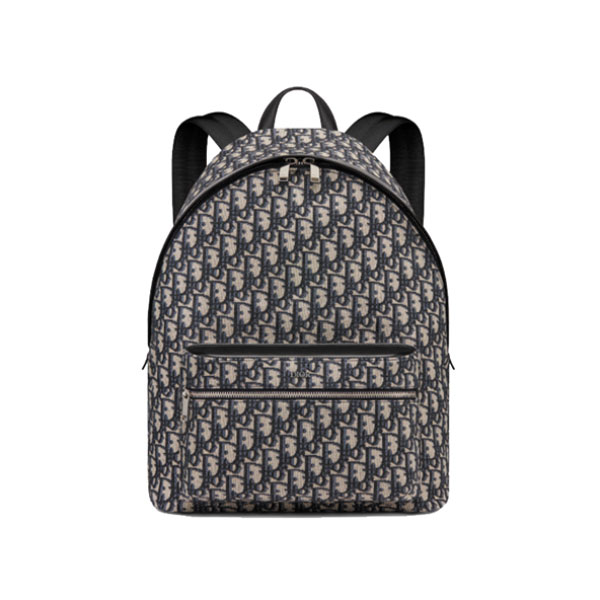 DIOR RIDER BACKPACK BEIGE AND BLACK DIOR OBLIQUE JACQUARD – DIO028