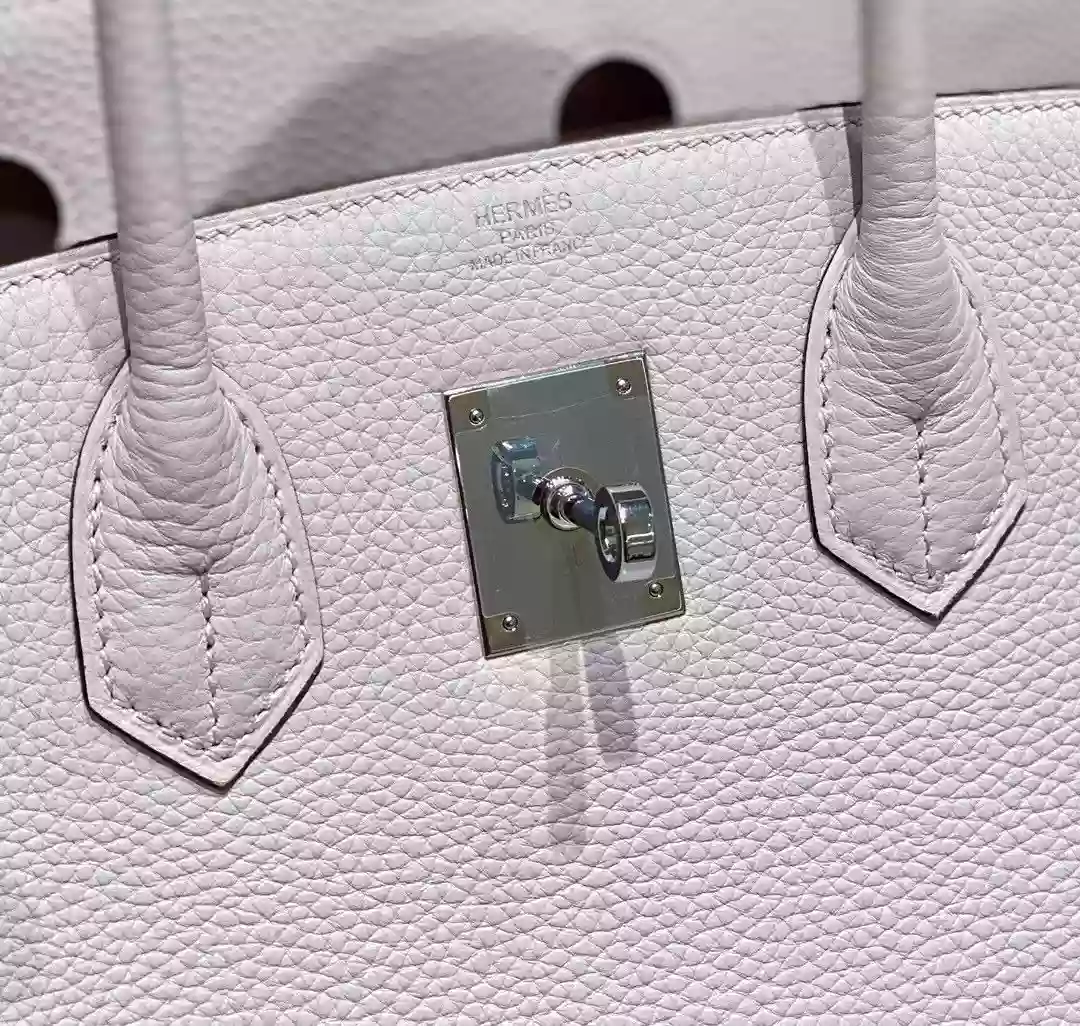 Hermes Birkin 30cm Bag In Mauve Pale Clemence Leather PHW – HW019