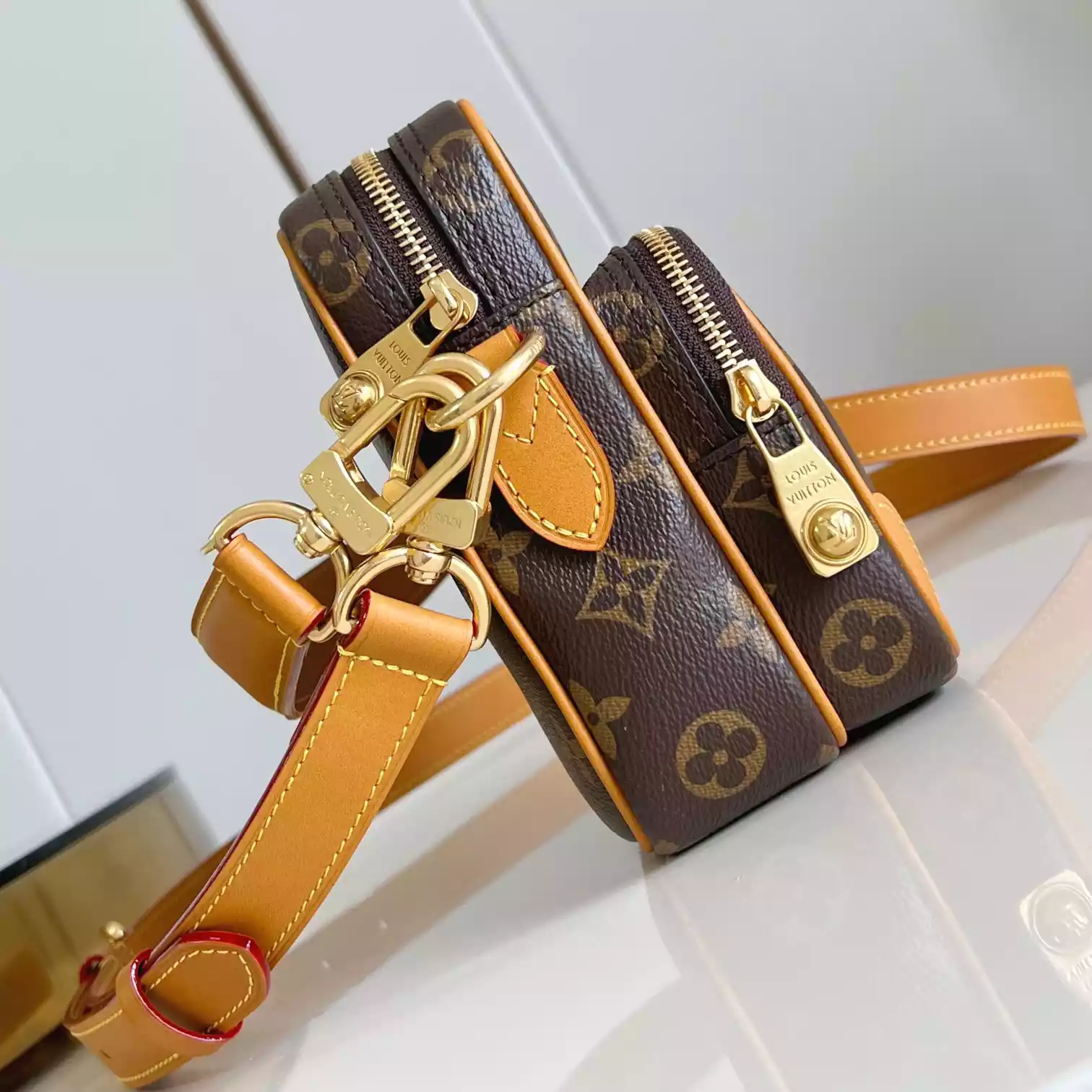 NIL CROSSBAG BROWN MONOGRAM CANVAS M14016 – LW281