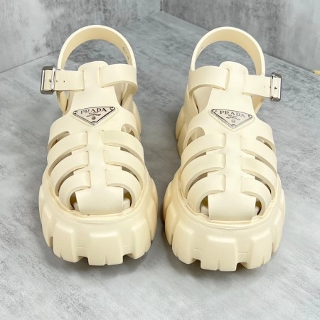 PRADA FOAM SANDALS IN QUARTZ RUBBER – PSD002