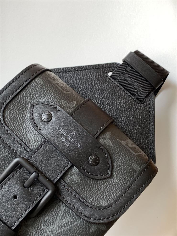 LOUIS VUITTON SAUMUR SLINGBAG MONOGRAM ECLIPSE COATED CANVAS – LVB010