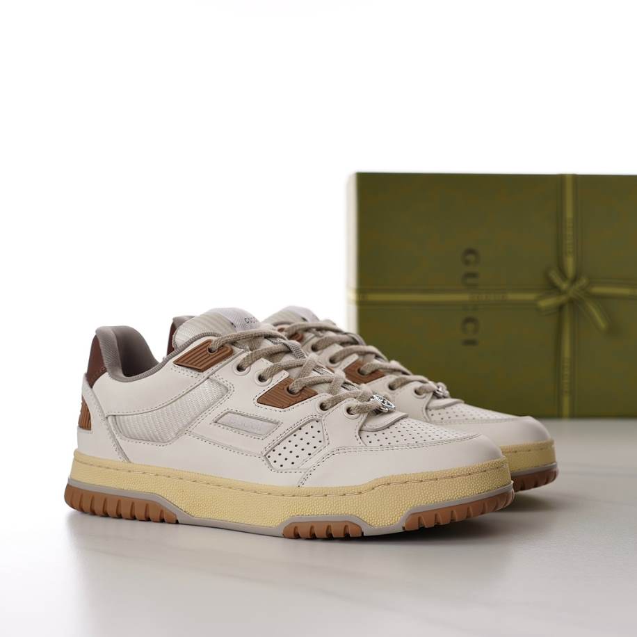 Gucci Breathable Casual Brown White Sneakers – GCC224