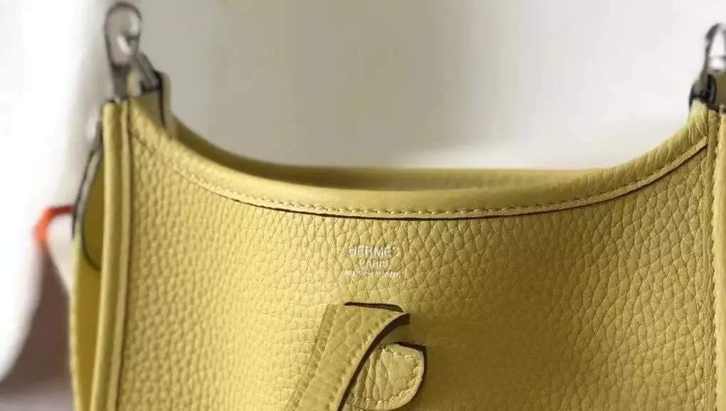 Hermes Evelyne III TPM Mini Bag In Jaune Poussin Clemence Leather – HW046
