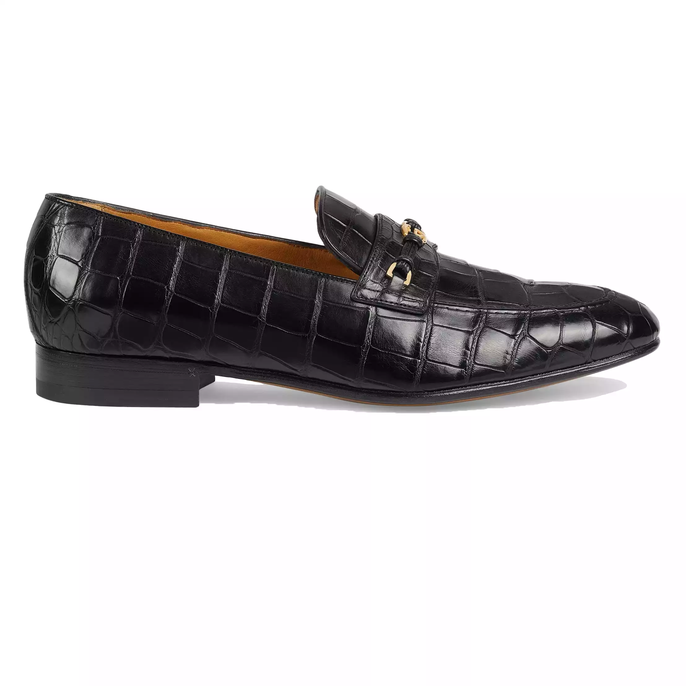 MEN’S LOAFERS WITH INTERLOCKING G BLACK – GL115