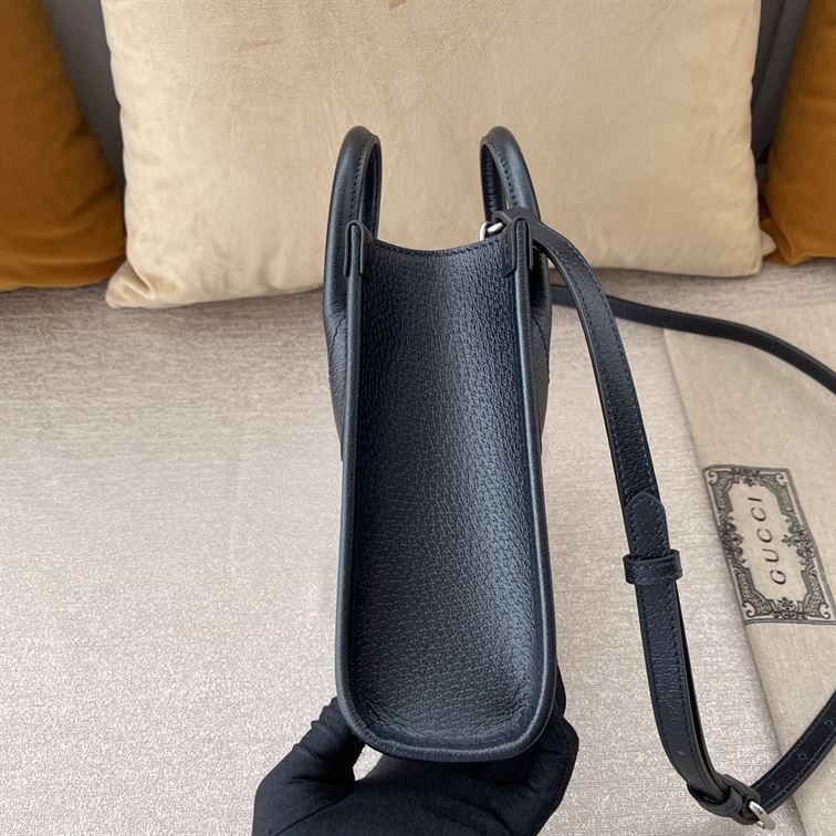 GUCCI MINI NOTE BAG WITH INTERLOCKING G BEIGE AND BLUE GG SUPREME CANVAS – GB36