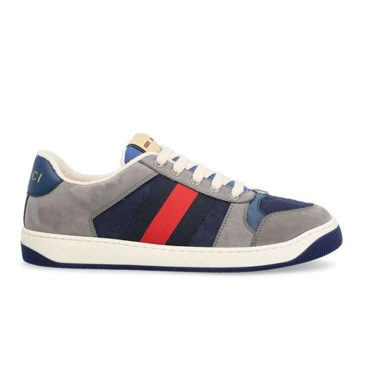 Gucci Screener Grey Suede Sneakers – GCC206