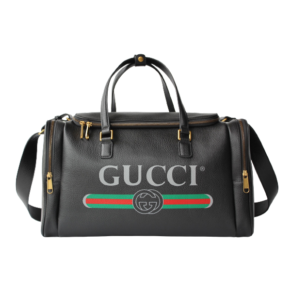 GUCCI RETRO LOGO PRINT LEATHER DUFFLE BAG – BG039