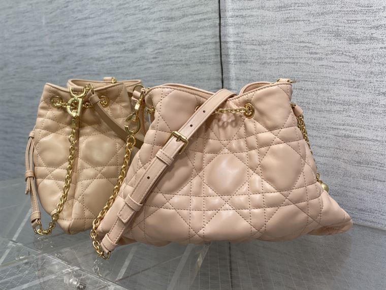DIOR MEDIUM DIOR AMMI BAG SAND PINK SUPPLE MACROCANNAGE LAMBSKIN – DOB032