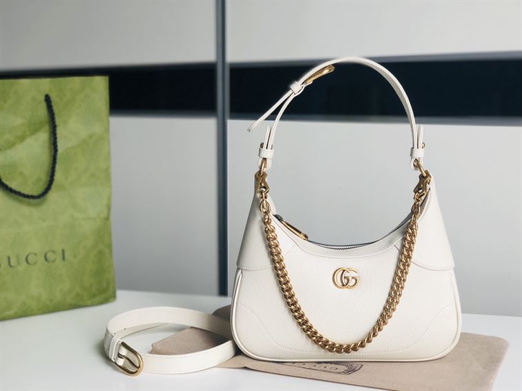 GUCCI APHRODITE SMALL SHOULDER BAG IN WHITE LEATHER – GB40
