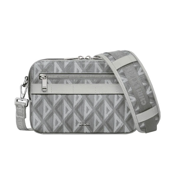 DIOR SAFARI BAG WITH STRAP GRAY CD DIAMOND CANVAS – DIO051