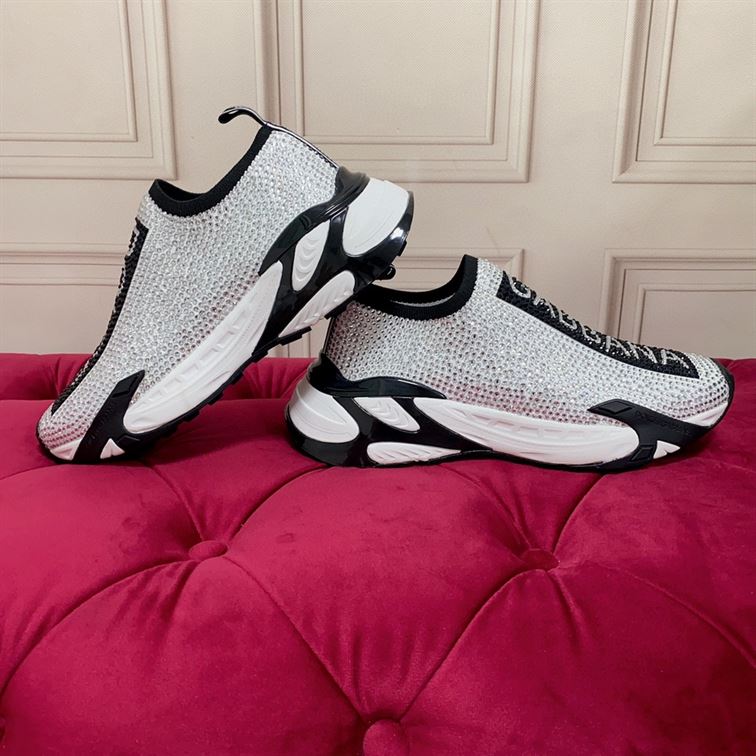 DOLCE & GABBANA FAST SNEAKERS WITH RHINESTONES – DG042
