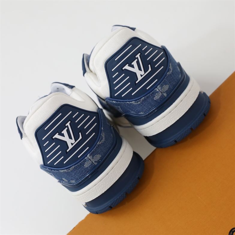 LOUIS VUITTON TRAINER MONOGRAM DENIM WHITE BLUE – LVS006