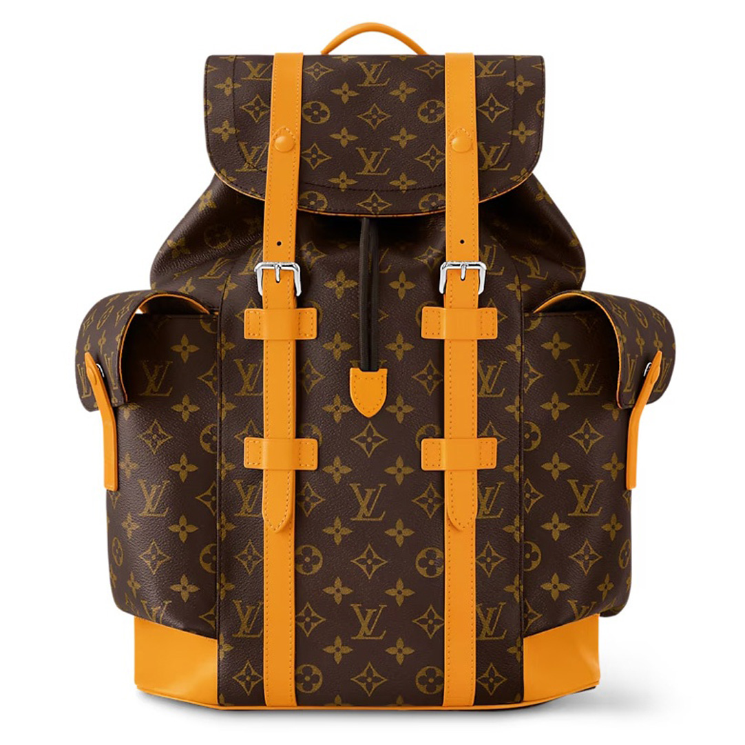 Christopher MM Backpack in Saffron Yellow Monogram Macassar Coated Canvas – LW156