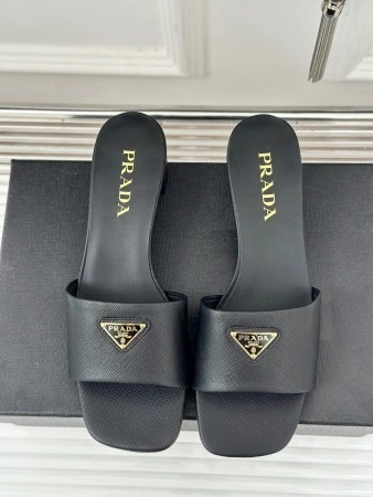 PRADA HEELED SANDALS 35MM IN BLACK SAFFIANO LEATHER – PSD031