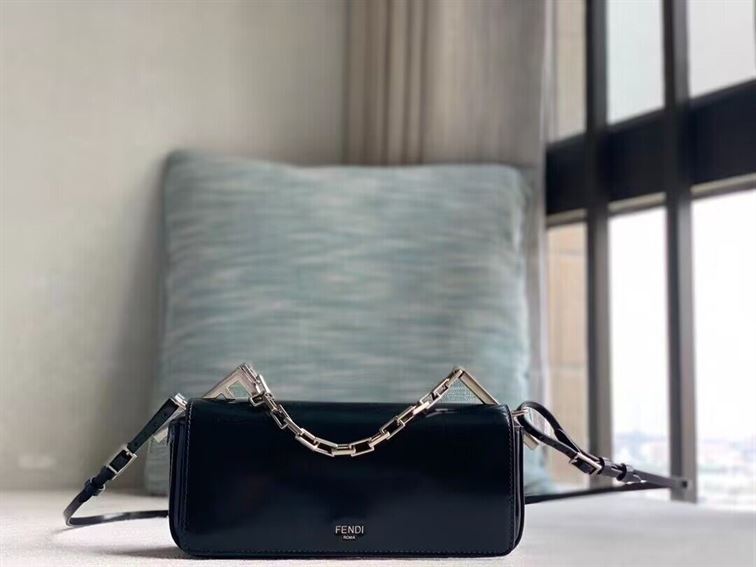 FENDI FIRST SIGHT BLACK LEATHER MINI BAG – F034