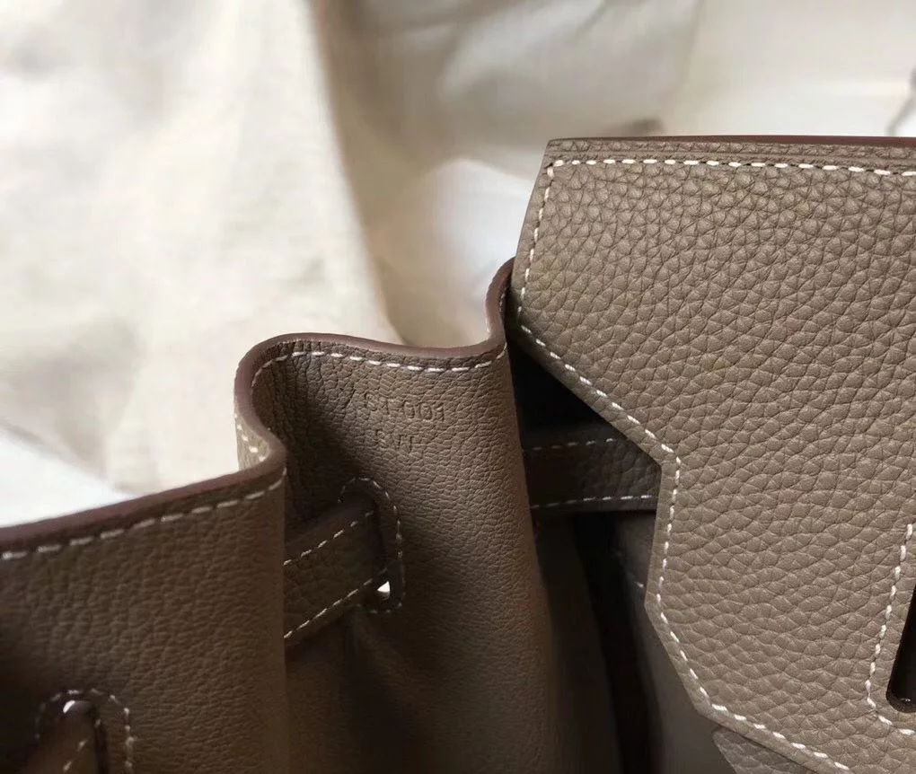 Hermes Birkin 30cm Bag In Taupe Clemence Leather GHW – HW022