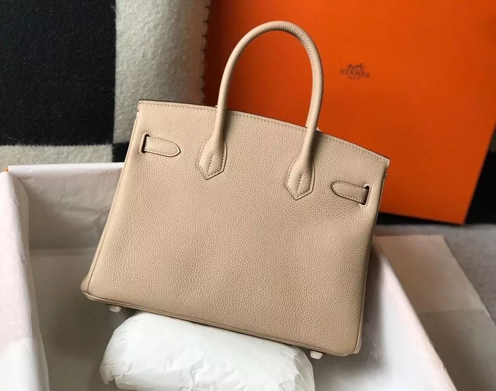 Hermes Birkin 30cm Bag In Trench Clemence Leather GHW – HW024