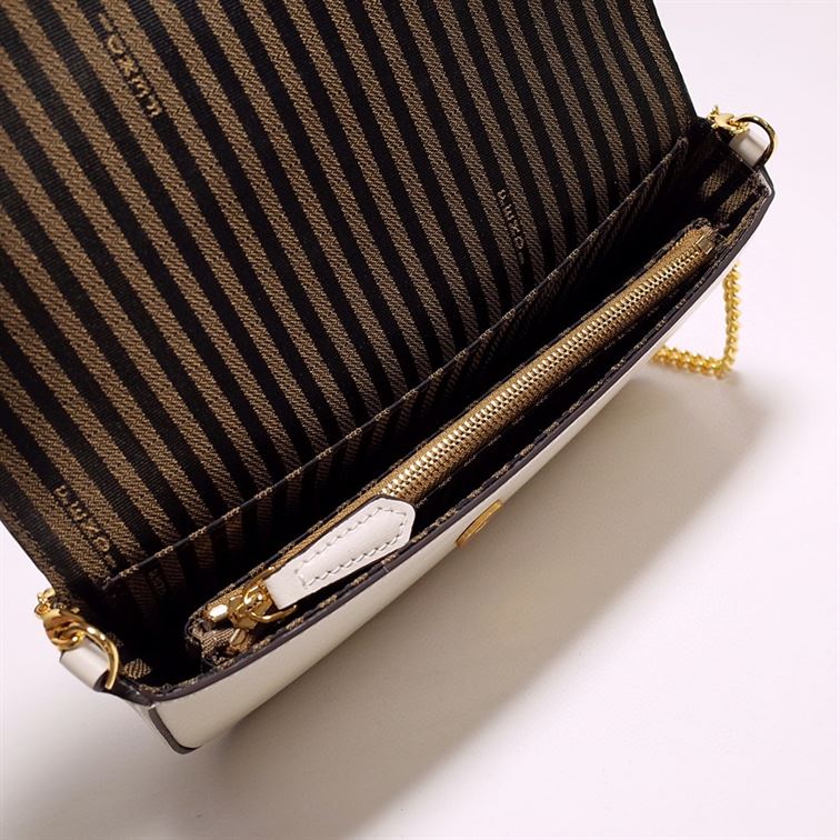 FENDI WALLET ON CHAIN WITH POUCHES MINI WHITE BAG – F053