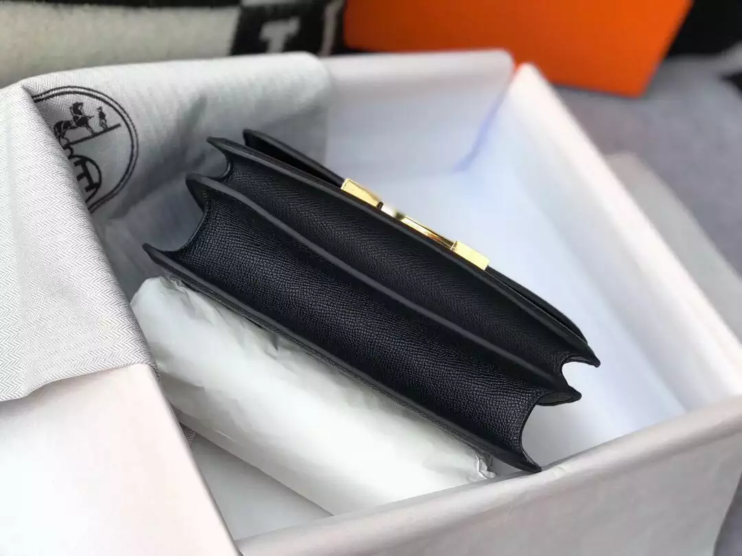 Hermes Black Constance MM 24cm Epsom Leather Bag – HW040