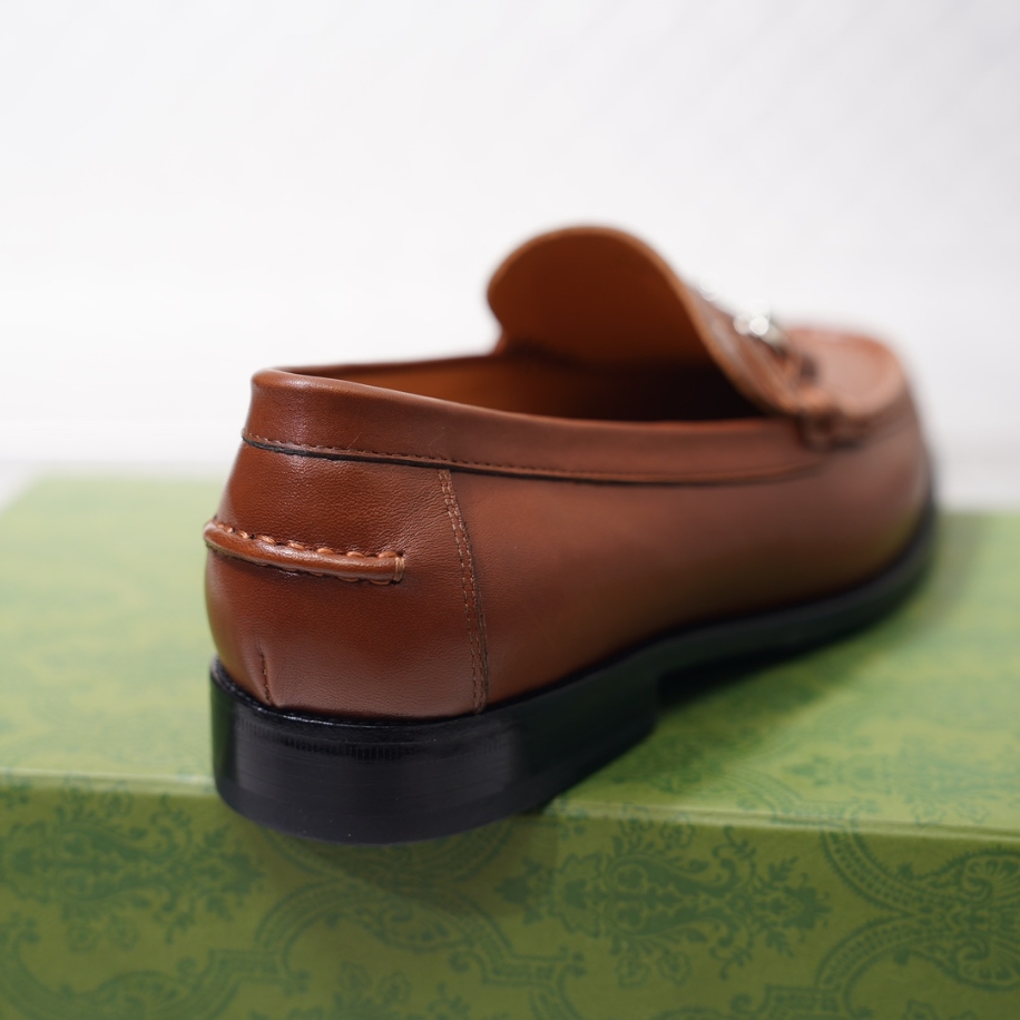 GUCCI LEATHER BROWN LOAFER – GL057