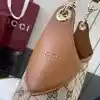 GUCCI B MEDIUM SHOULDER BAG IN GG CANVAS BROWN 2025 – BG104