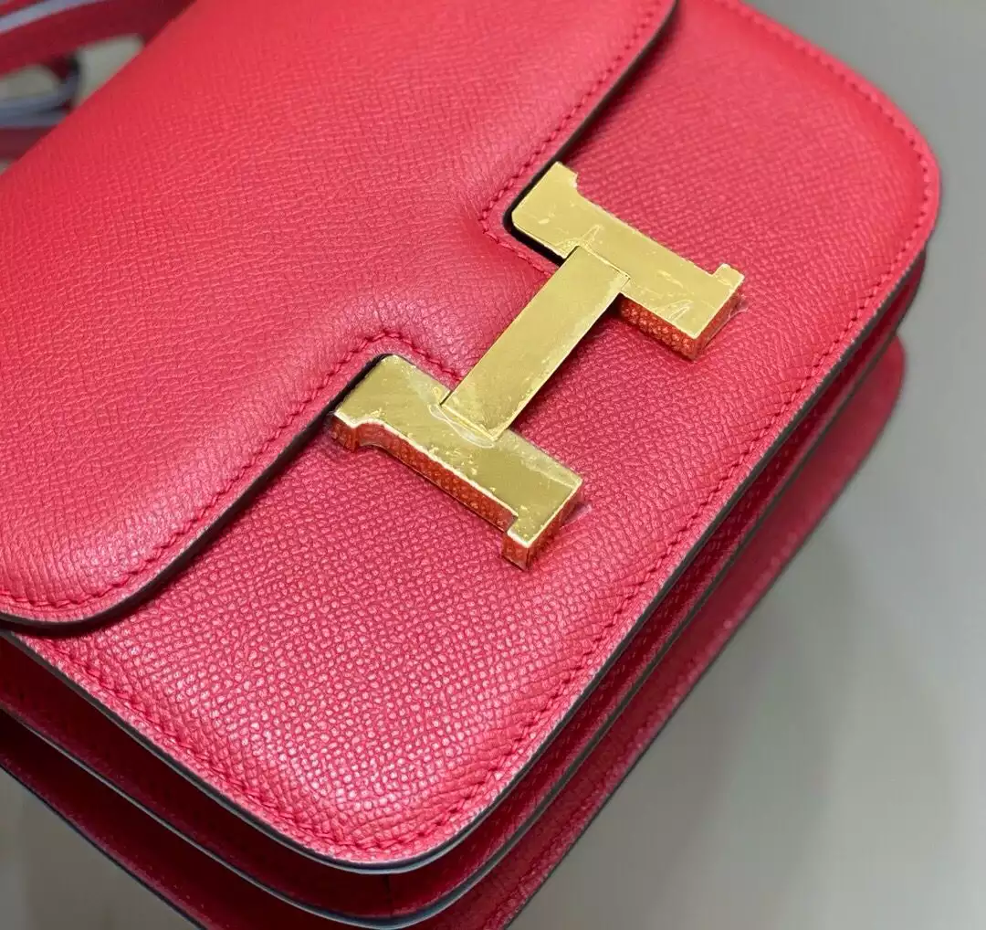 Hermes Red Constance MM 24cm Epsom Leather Bag – HW039