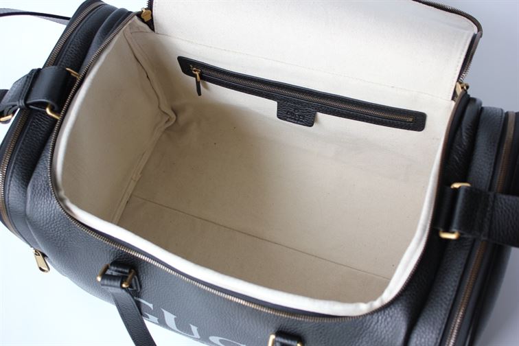 GUCCI RETRO LOGO PRINT LEATHER DUFFLE BAG – BG039