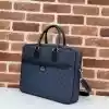 GUCCI OPHIDIA GG CANVAS MEDIUM BRIEFCASE BLUE 2024 – BG086