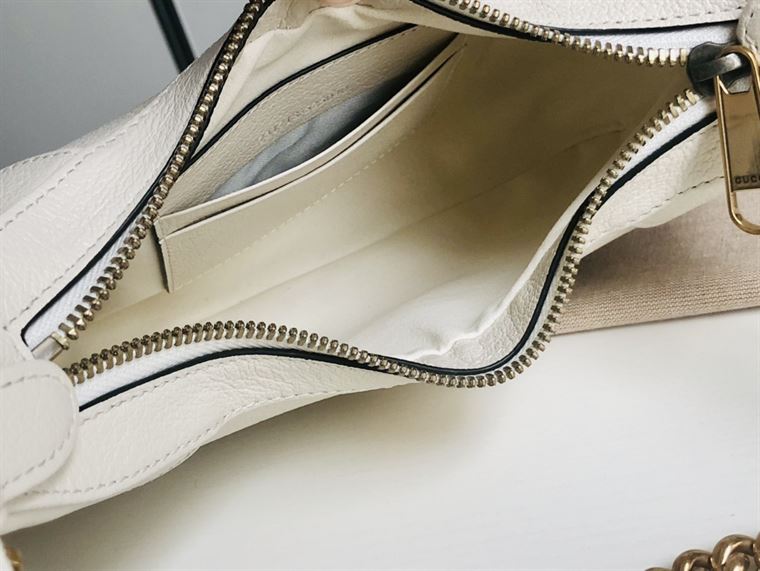 GUCCI APHRODITE SMALL SHOULDER BAG IN WHITE LEATHER – GB40
