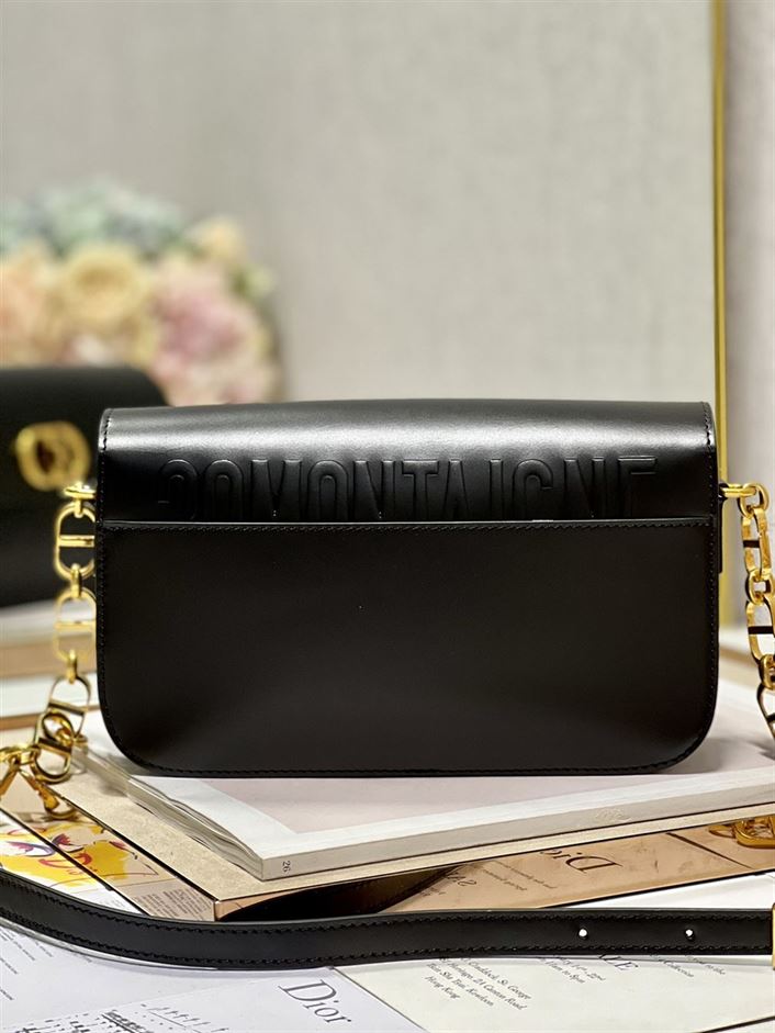 DIOR 30 MONTAIGNE AVENUE BAG BLACK BOX CALFSKIN – DOB102
