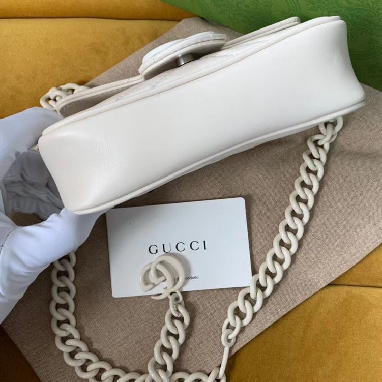 GUCCI GG MARMONT BELT BAG IN WHITE LEATHER – GB64
