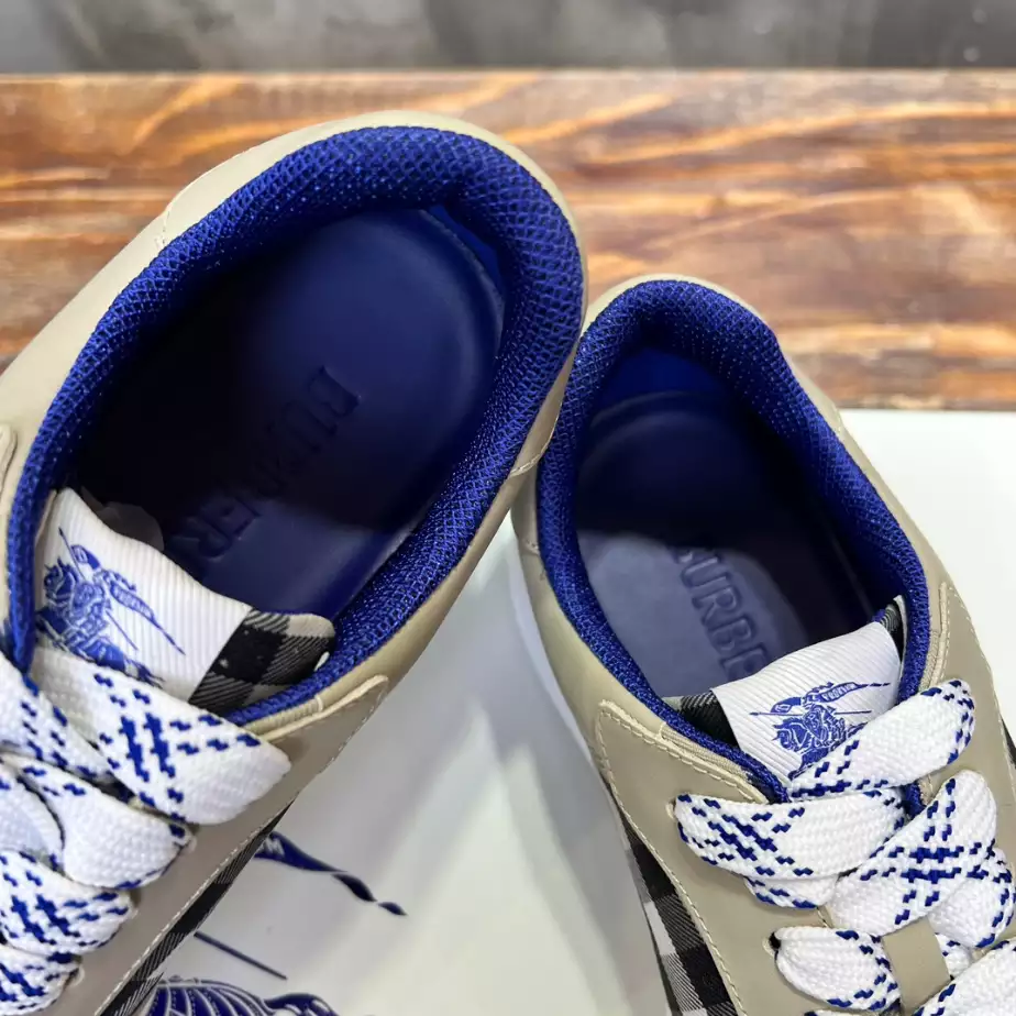 BURBERRY LEATHER AND CHECK TERRACE SNEAKERS – BBR081