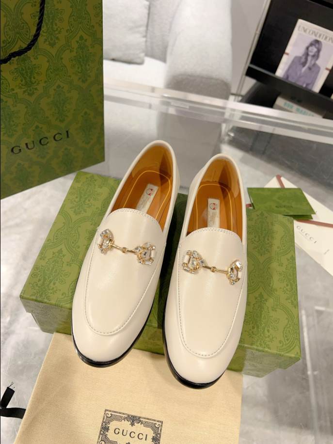 Gucci Jordaan White Cream Loafer – GL067