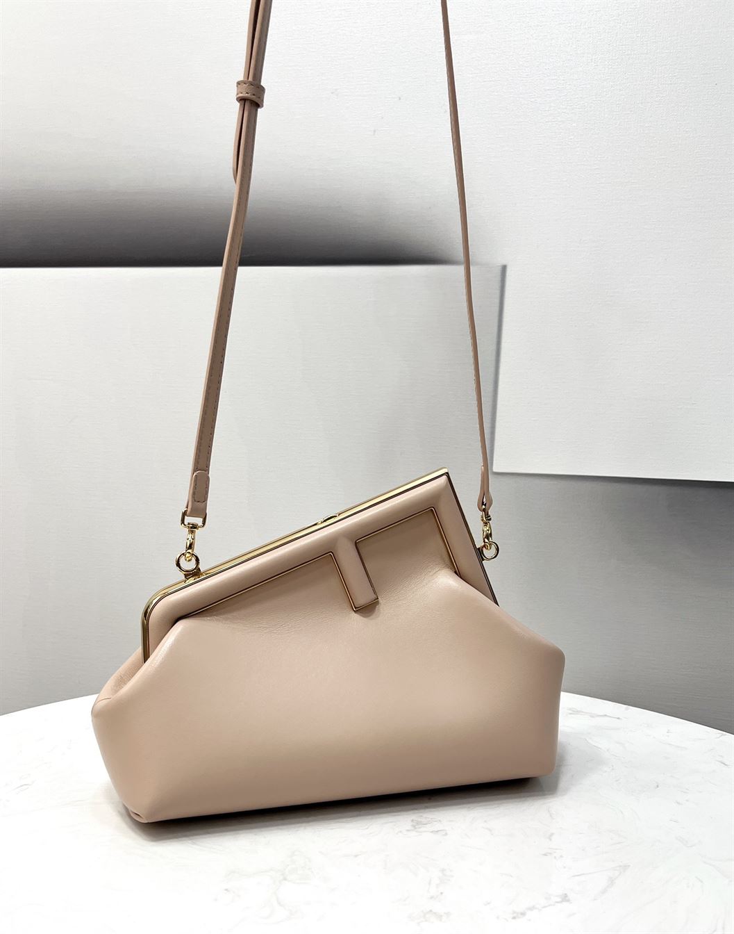 FENDI FIRST SMALL PINK LEATHER BAG – F007