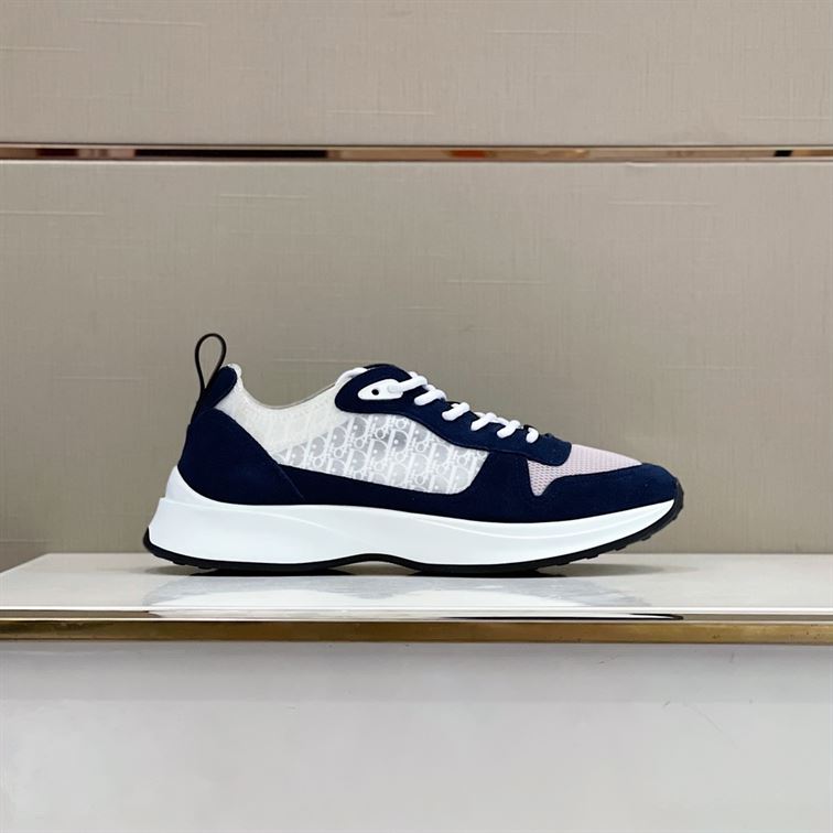 DIOR B25 RUNNER NAVY OBLIQUE SUEDE SNEAKER – DO063