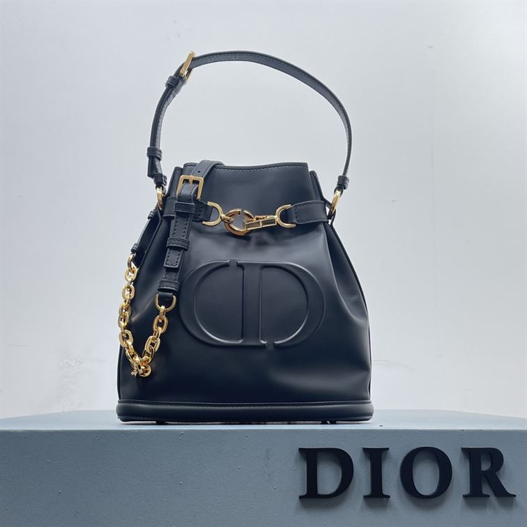 DIOR MEDIUM C EST DIOR BAG BLACK CD EMBOSSED CALFSKIN – DOB042